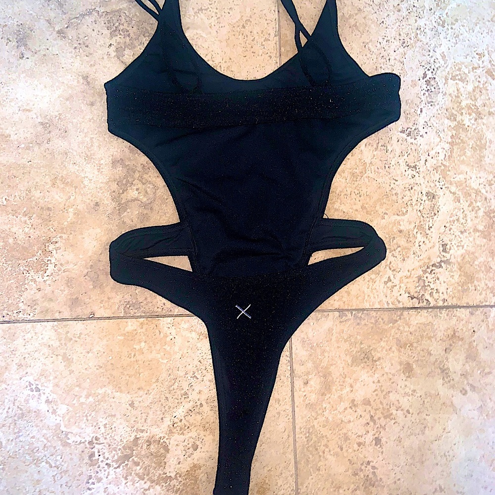 Black shimmer Onyx one piece boutine la